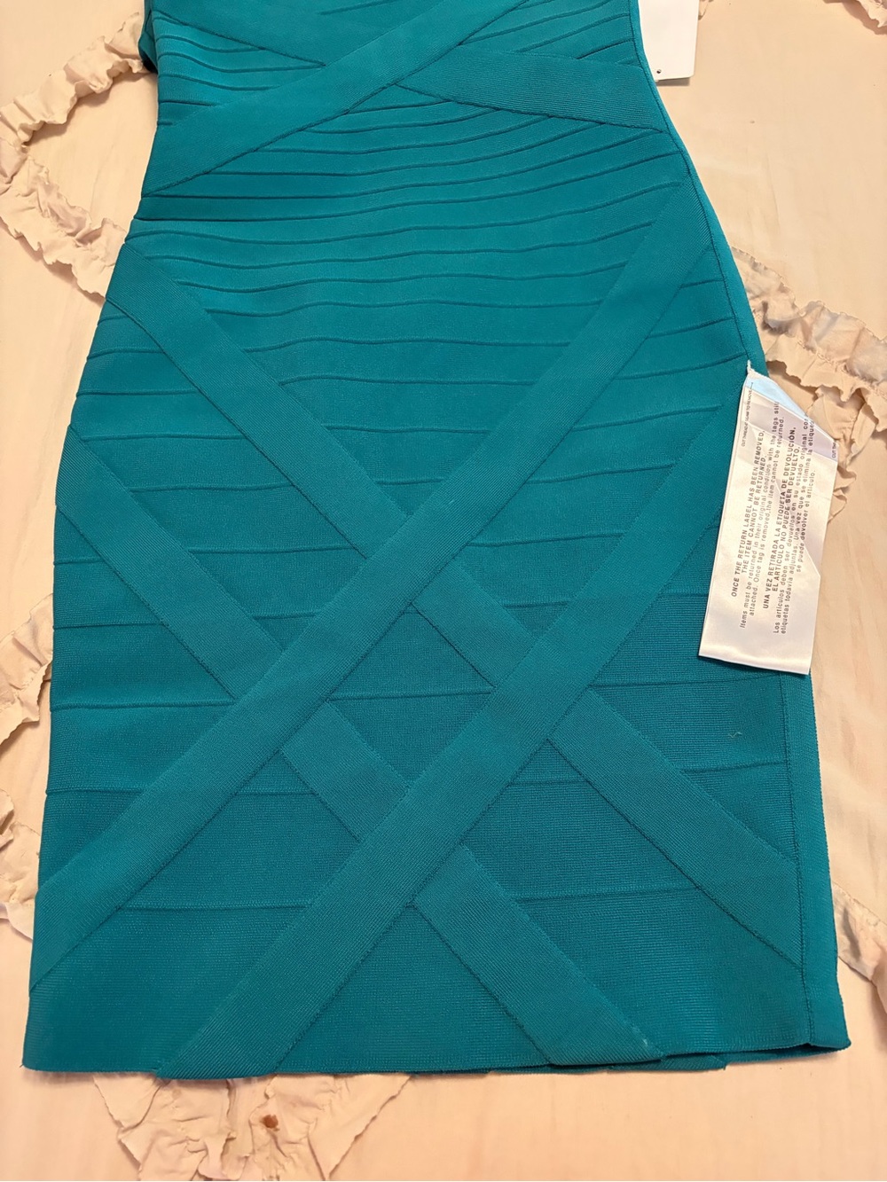 Dress The Population NWT Teal Bodycon Bandage Dress XS - Picture 9 of 10